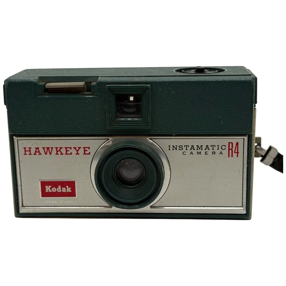 Kodak‎ Hawkeye Instamatic R4 Camera Green Silver Vintage 1960 Film Camera